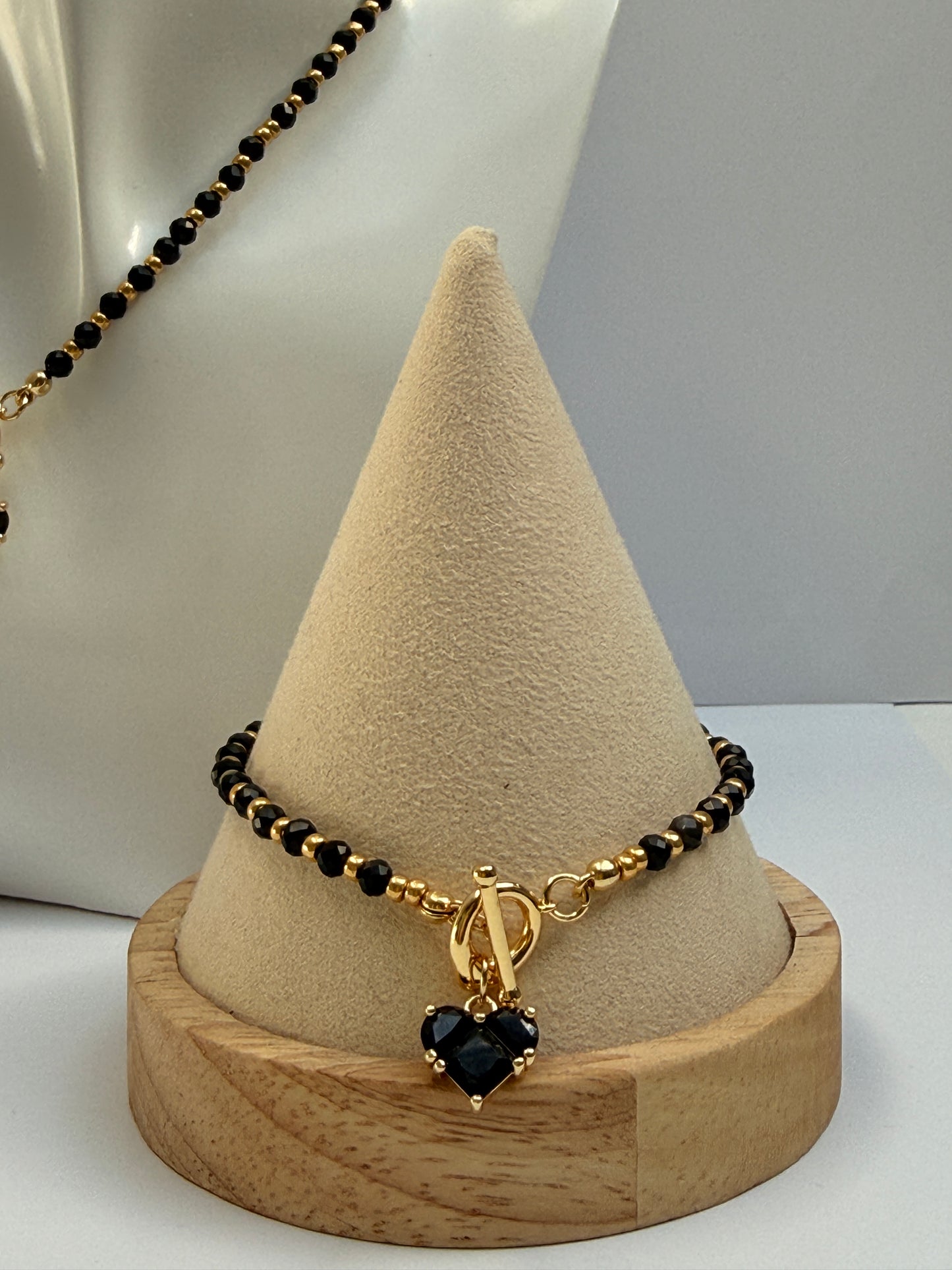 Edelstenen obsidiaan setje