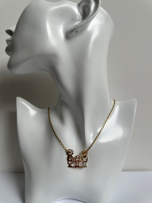 Hart liefde familie ketting