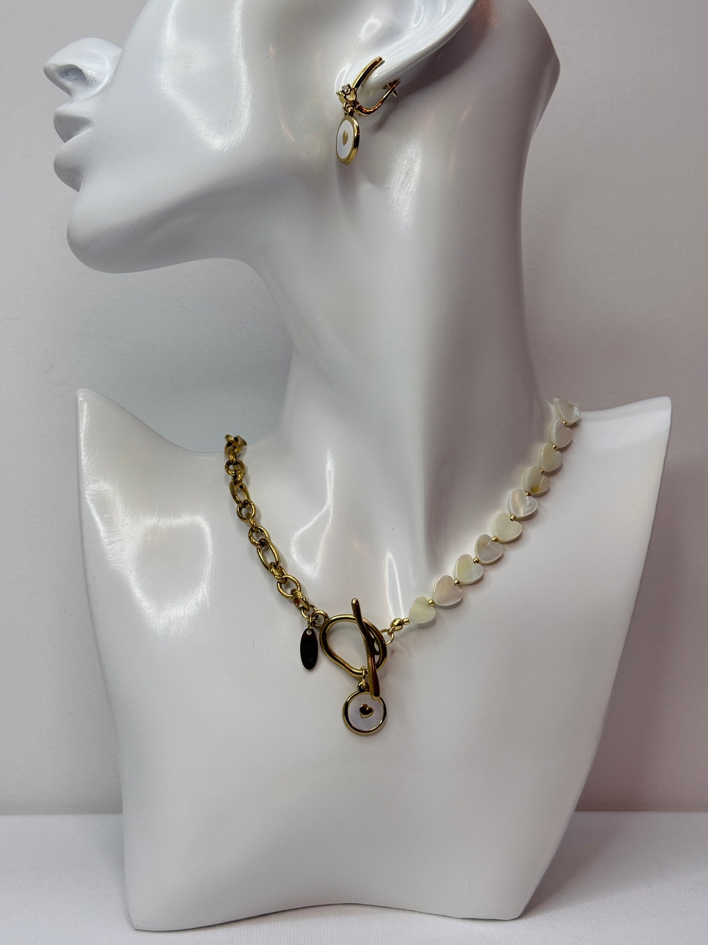 Zoetwaterschelp hartjes setje