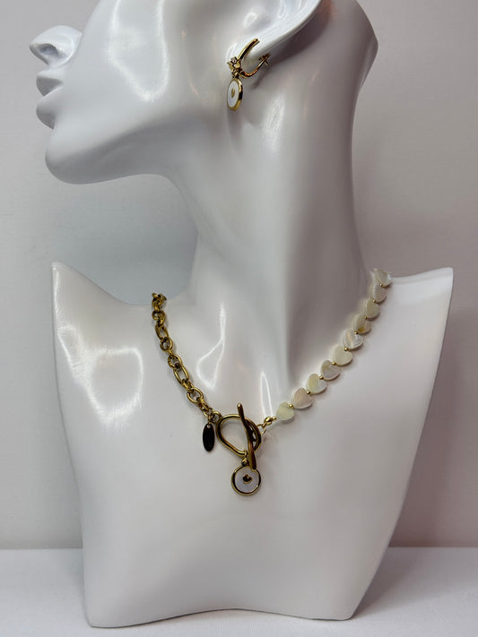 Zoetwaterschelp hartjes setje