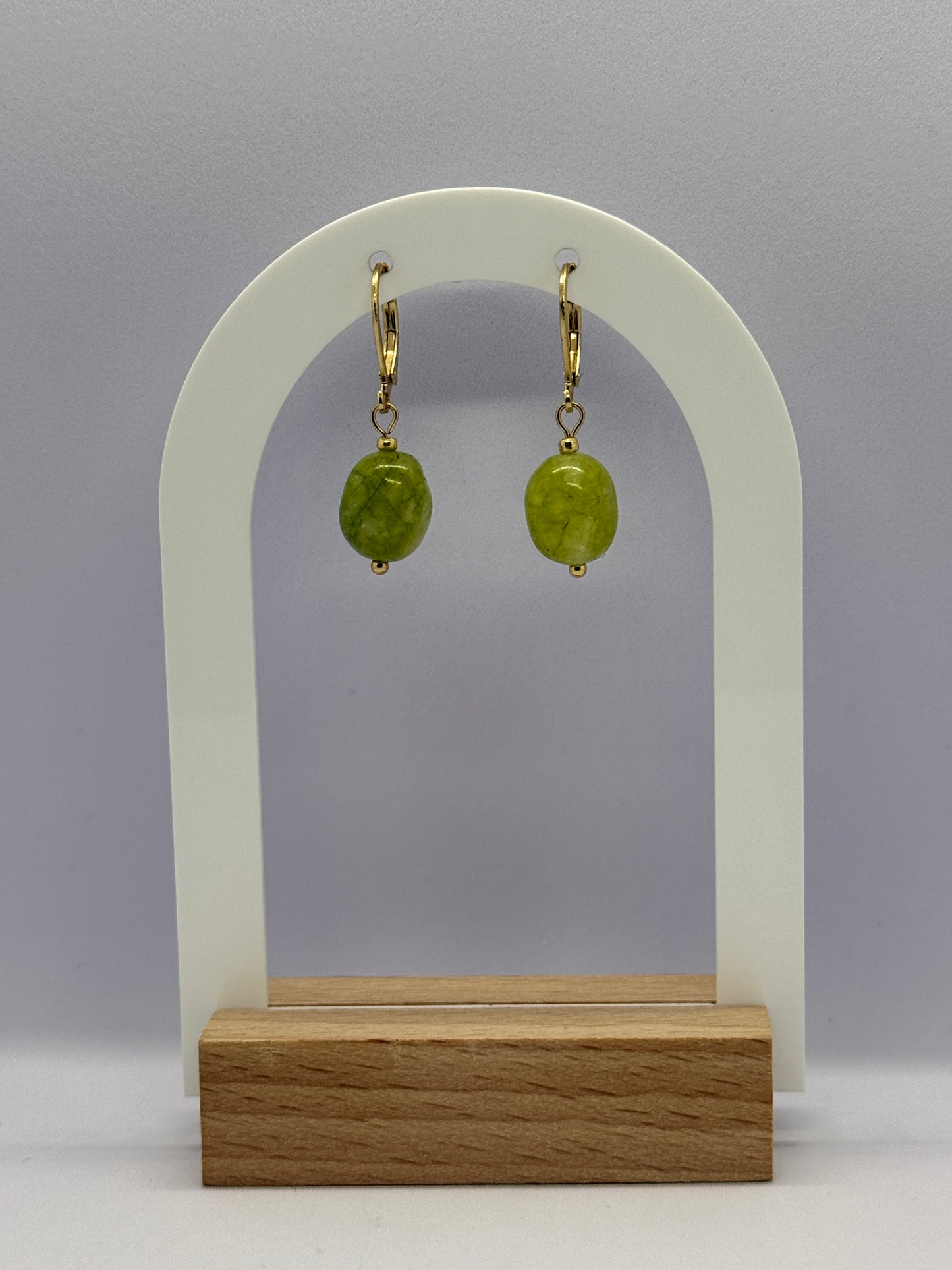 Peridot edelsteen oorbellen