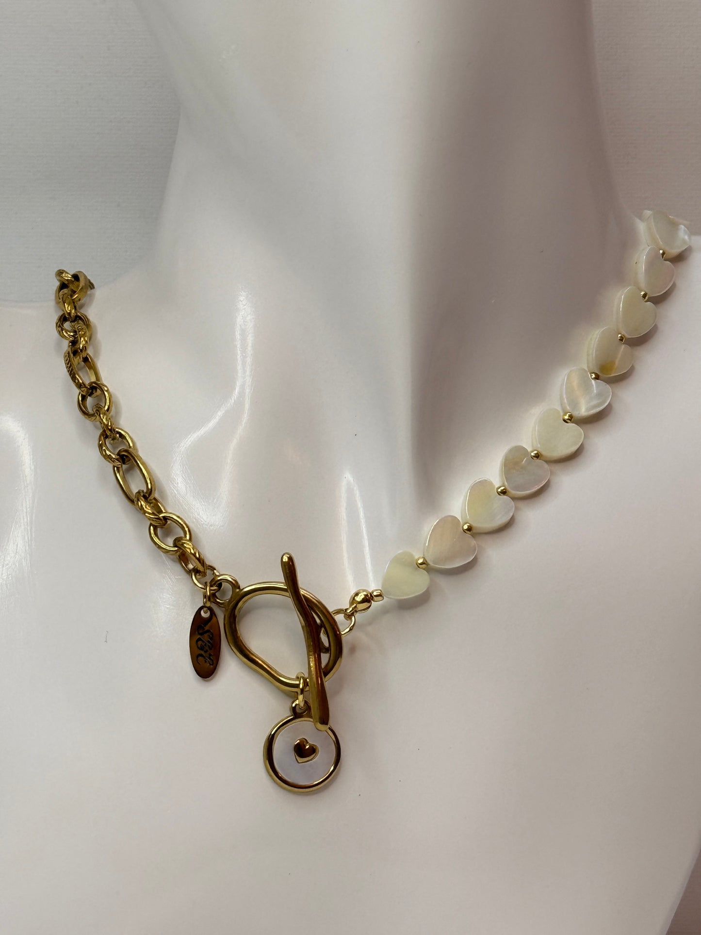 Zoetwaterschelp hartjes setje