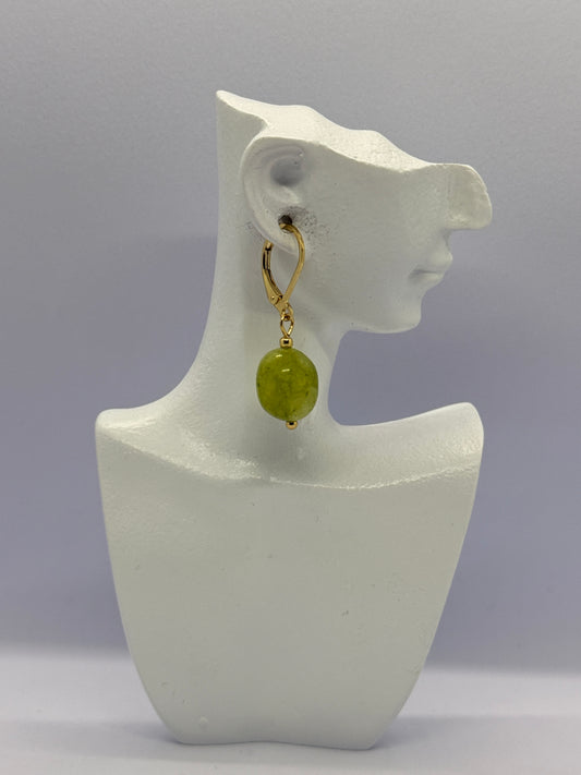 Peridot edelsteen oorbellen